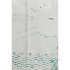 Prada White Cotton Pattern Shirt Prada