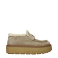 Prada Beige Leather Platform Loafers Prada