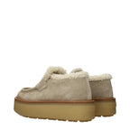 Prada Beige Leather Platform Loafers Prada