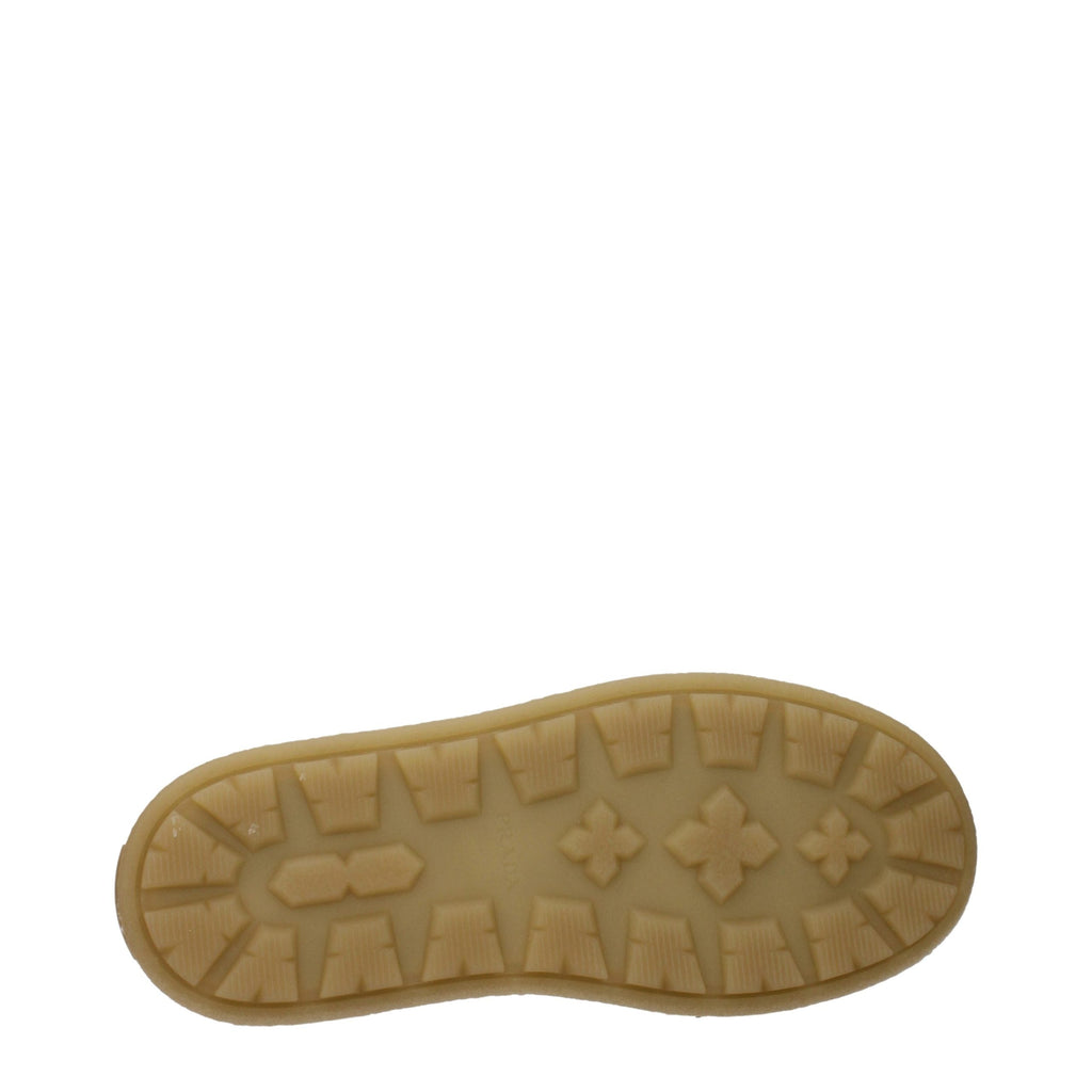 Prada Beige Leather Platform Loafers Prada