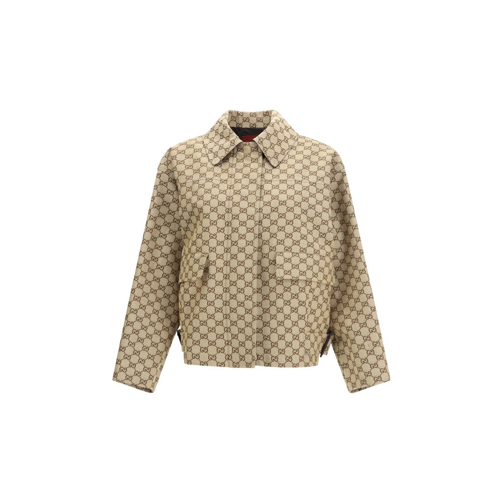 Gucci Beige Cotton Bomber Gucci