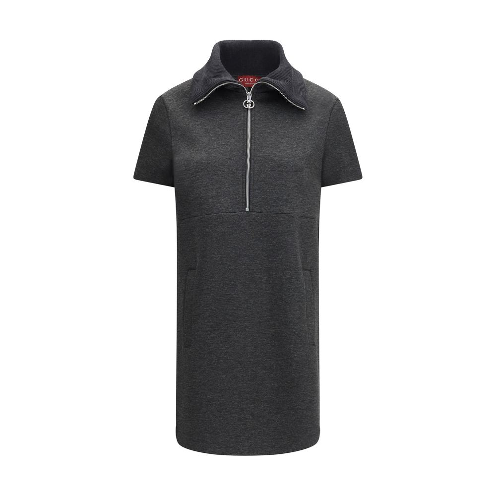 Gucci Gray Cotton Casual Dress Gucci
