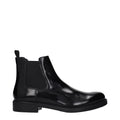 Prada Black Leather Ankle Boots Prada