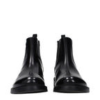 Prada Black Leather Ankle Boots Prada