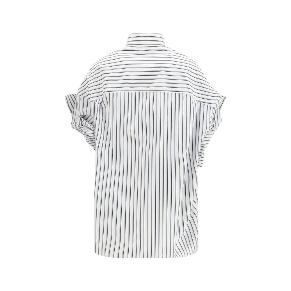 Balenciaga White Cotton Shortsleeve Shirt Balenciaga