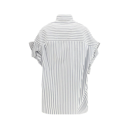 Balenciaga White Cotton Shortsleeve Shirt Balenciaga