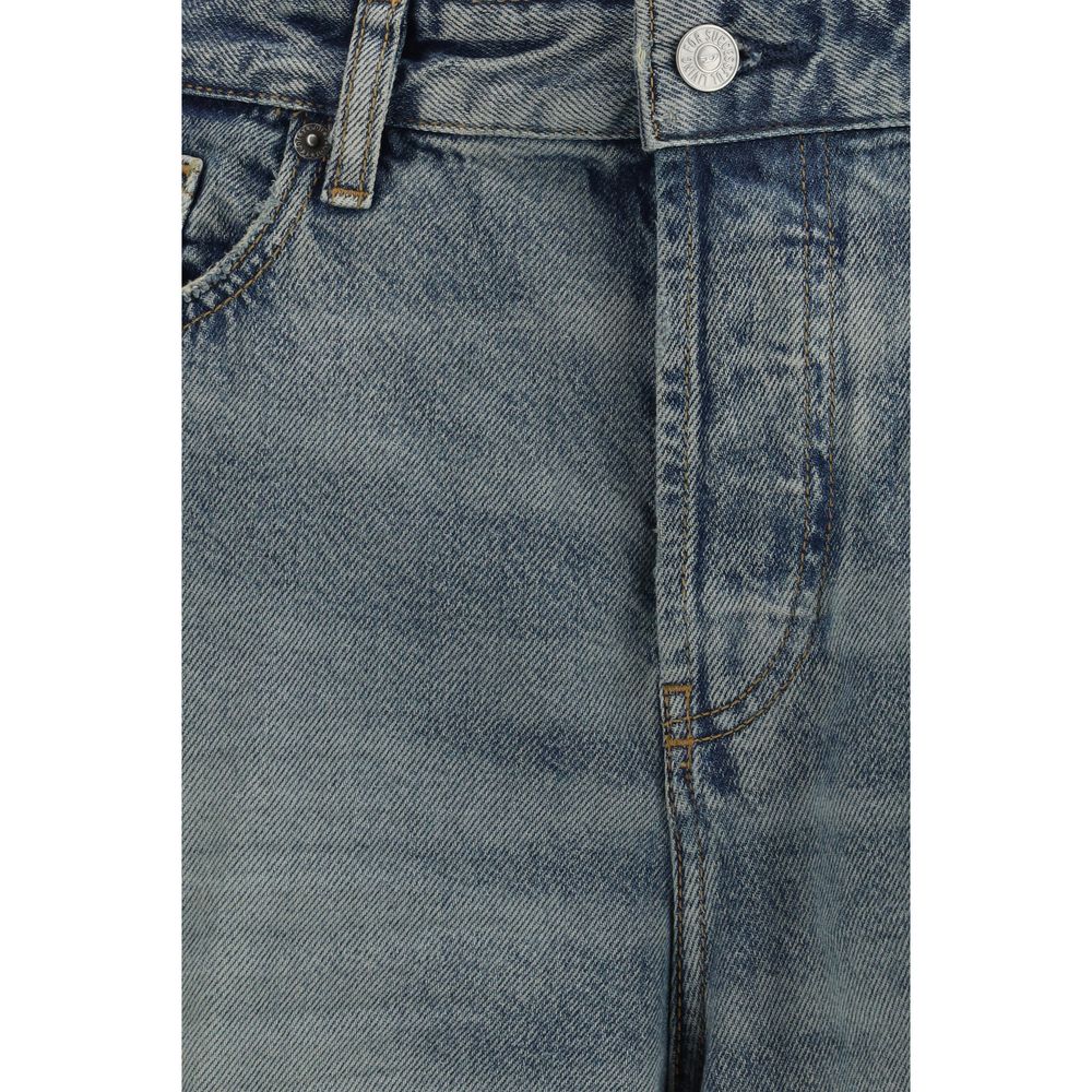 Diesel Blue Cotton Relaxed Fit Jeans Diesel
