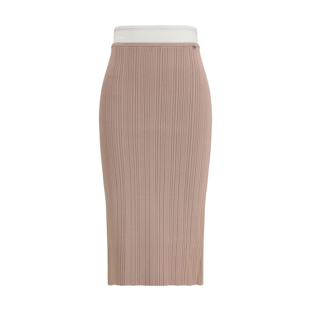Diesel Multicolor Viscose Midi Skirt Diesel