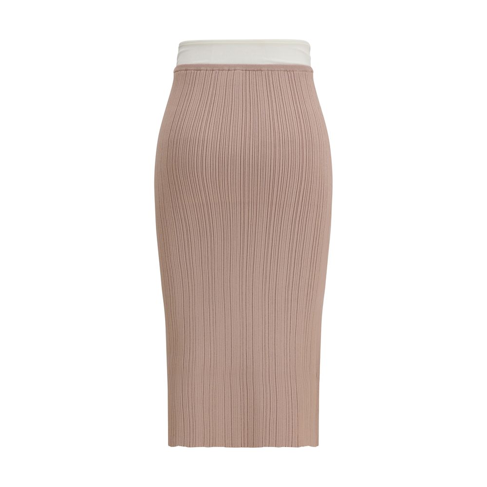 Diesel Multicolor Viscose Midi Skirt Diesel