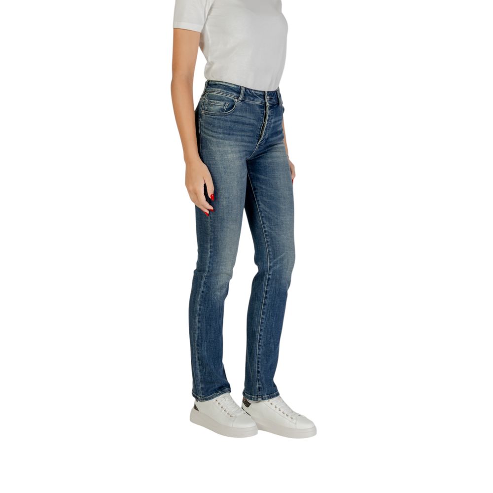 Armani Exchange Blue Cotton Skinny Jeans Armani Exchange