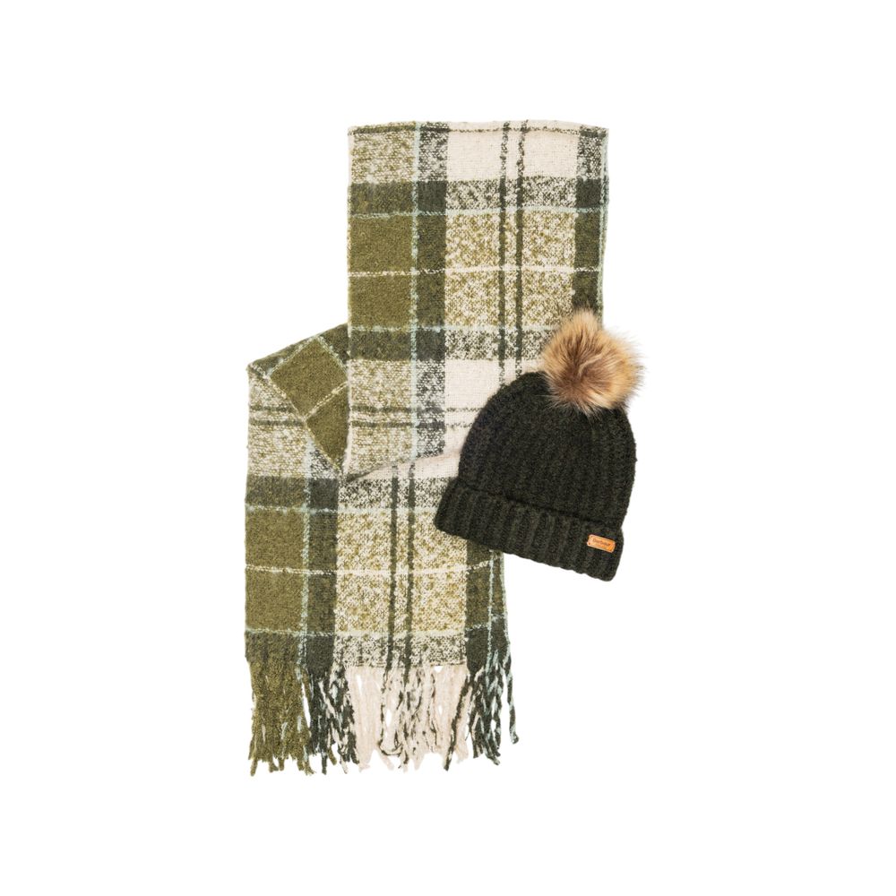 Barbour Green Polyester Beanie Barbour