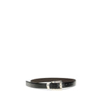 Versace Black Calf Leather Bos Taurus Regular Belt Versace