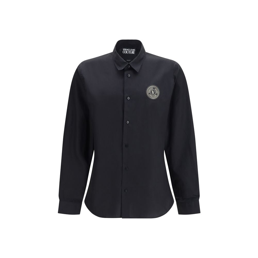 Versace Jeans Black Cotton Dress Shirt Versace Jeans