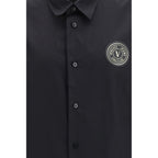 Versace Jeans Black Cotton Dress Shirt Versace Jeans