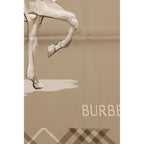 Burberry Beige Silk Scarf Burberry