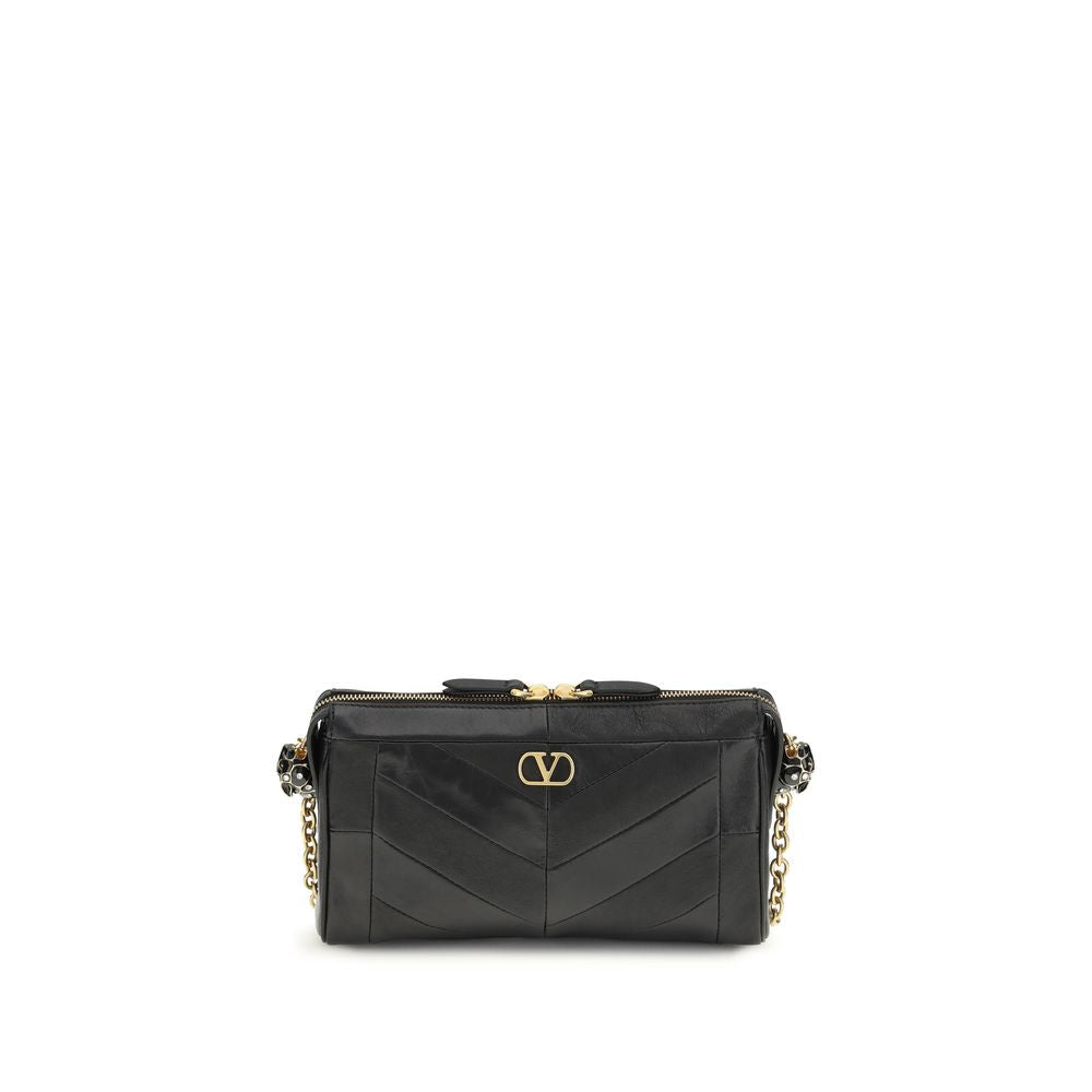 Valentino Garavani Black Lamb Ovis Aries Aries Shoulder Bag Valentino Garavani