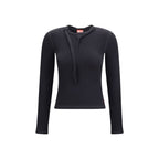 Diesel Black Cotton Long Sleeve T-Shirt Diesel