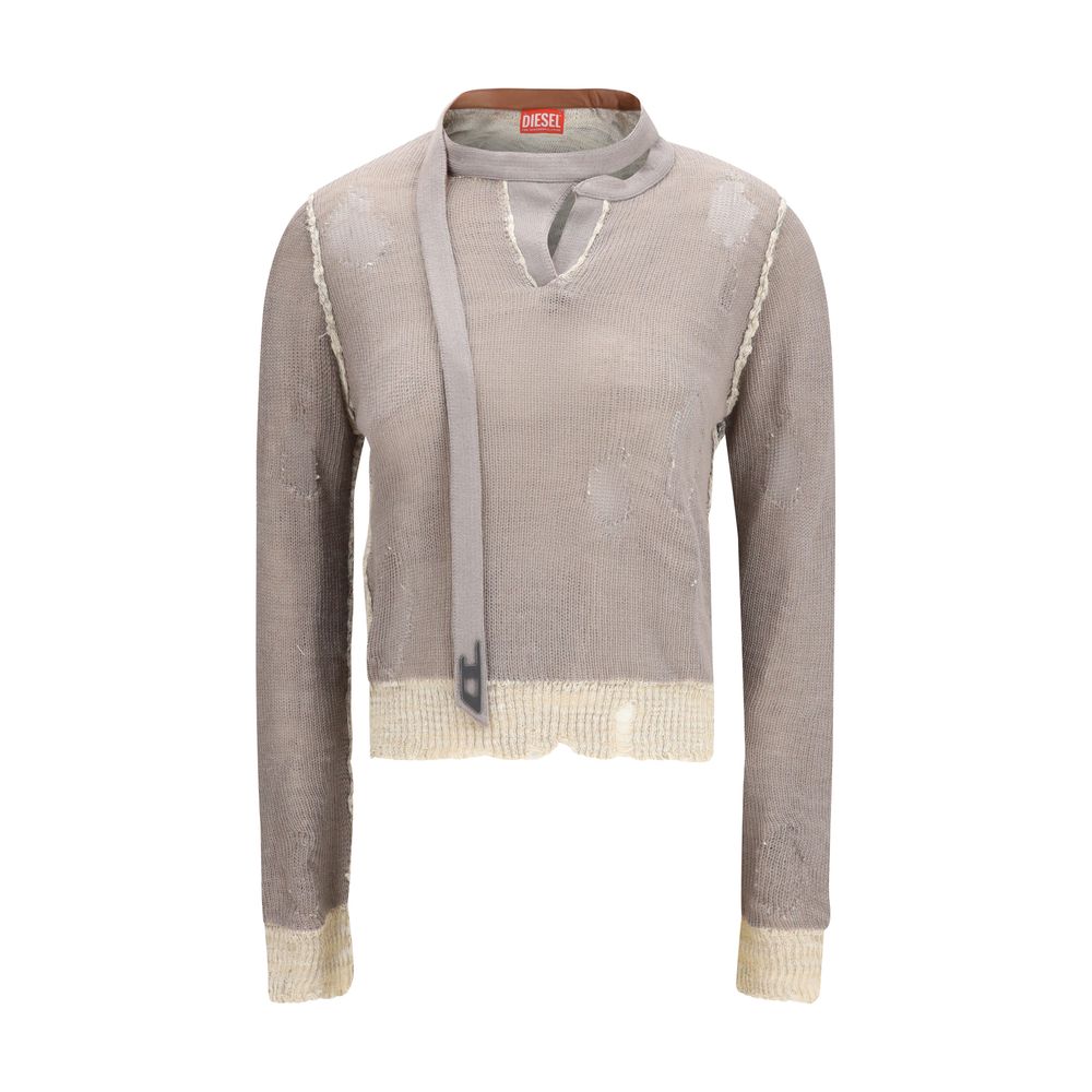 Diesel Gray Cotton Sweatshirt Diesel