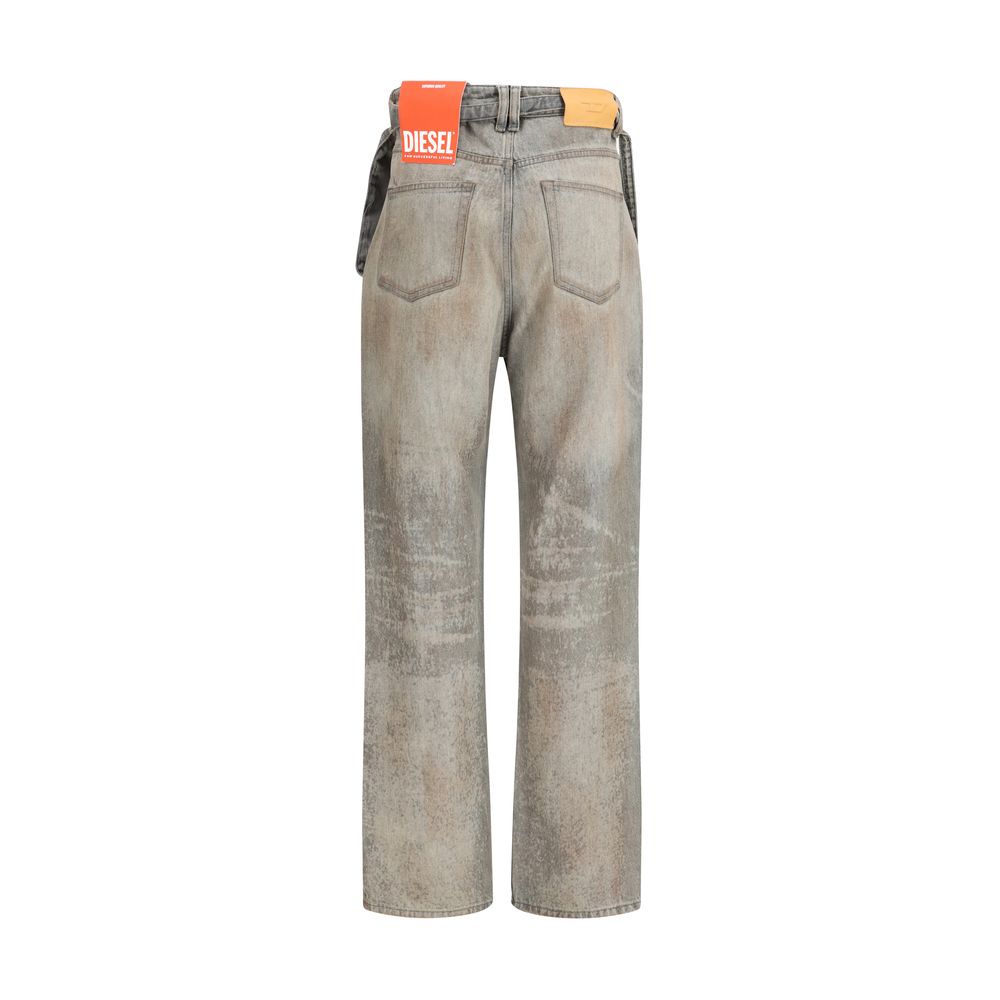 Diesel Gray Cotton Slim Fit Jeans Diesel