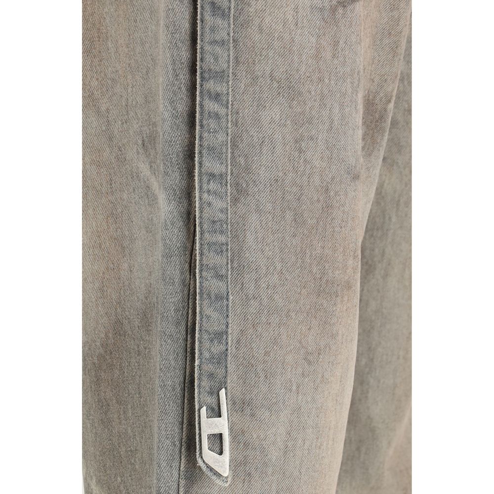 Diesel Gray Cotton Slim Fit Jeans Diesel