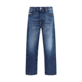 Diesel Blue Cotton Tapered Jeans Diesel