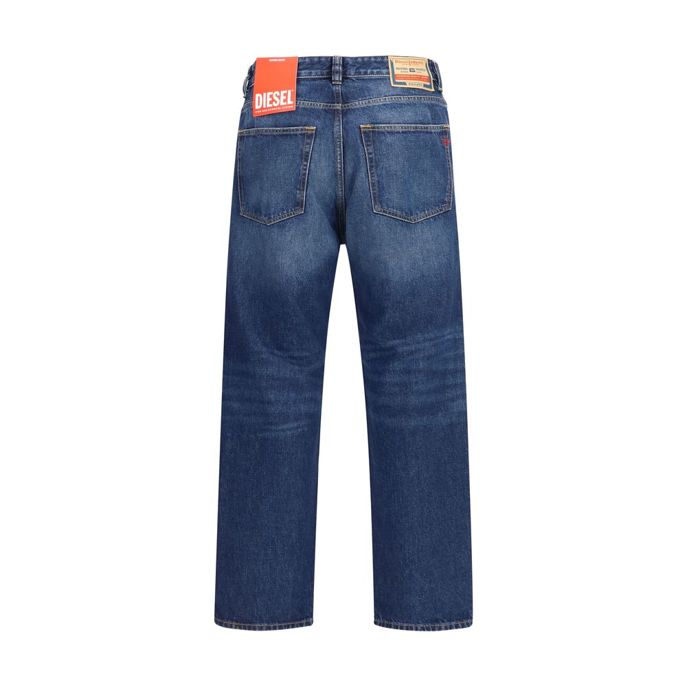 Diesel Blue Cotton Tapered Jeans Diesel