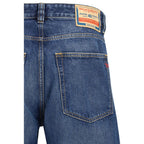 Diesel Blue Cotton Tapered Jeans Diesel