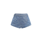 Diesel Blue Cotton Bermuda Shorts Diesel