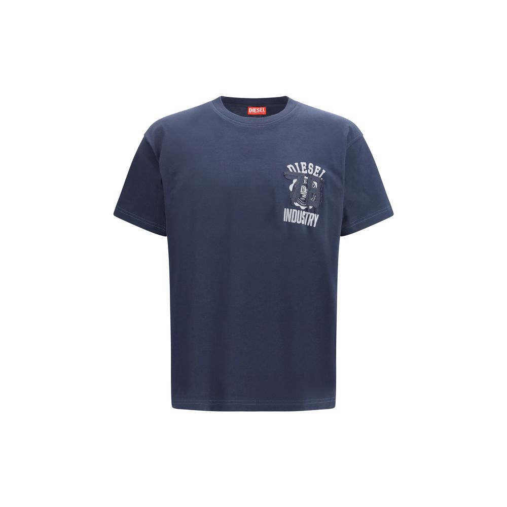 Diesel Blue Cotton T-Shirt Diesel