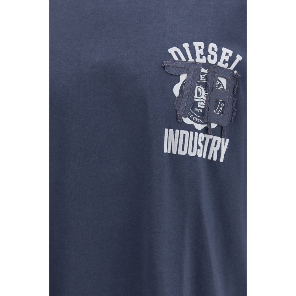 Diesel Blue Cotton T-Shirt Diesel