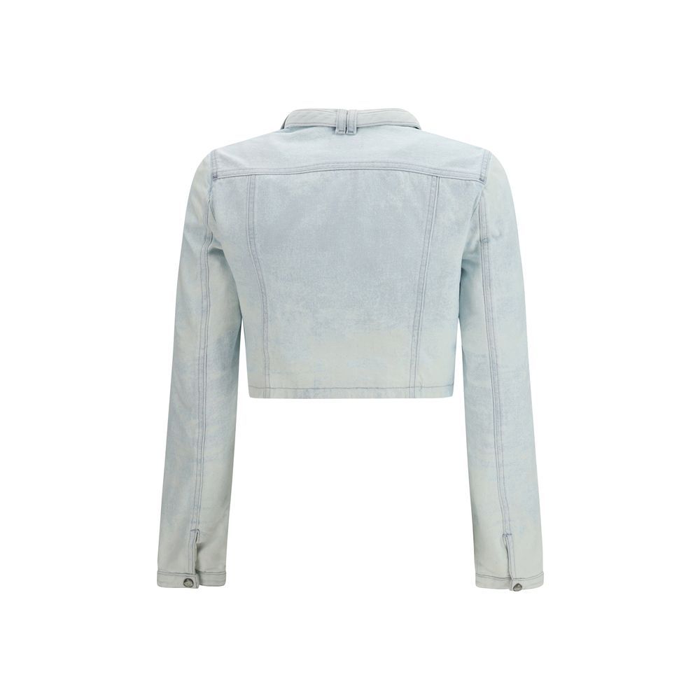 Diesel Blue Cotton Biker Jacket Diesel