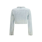 Diesel Blue Cotton Biker Jacket Diesel