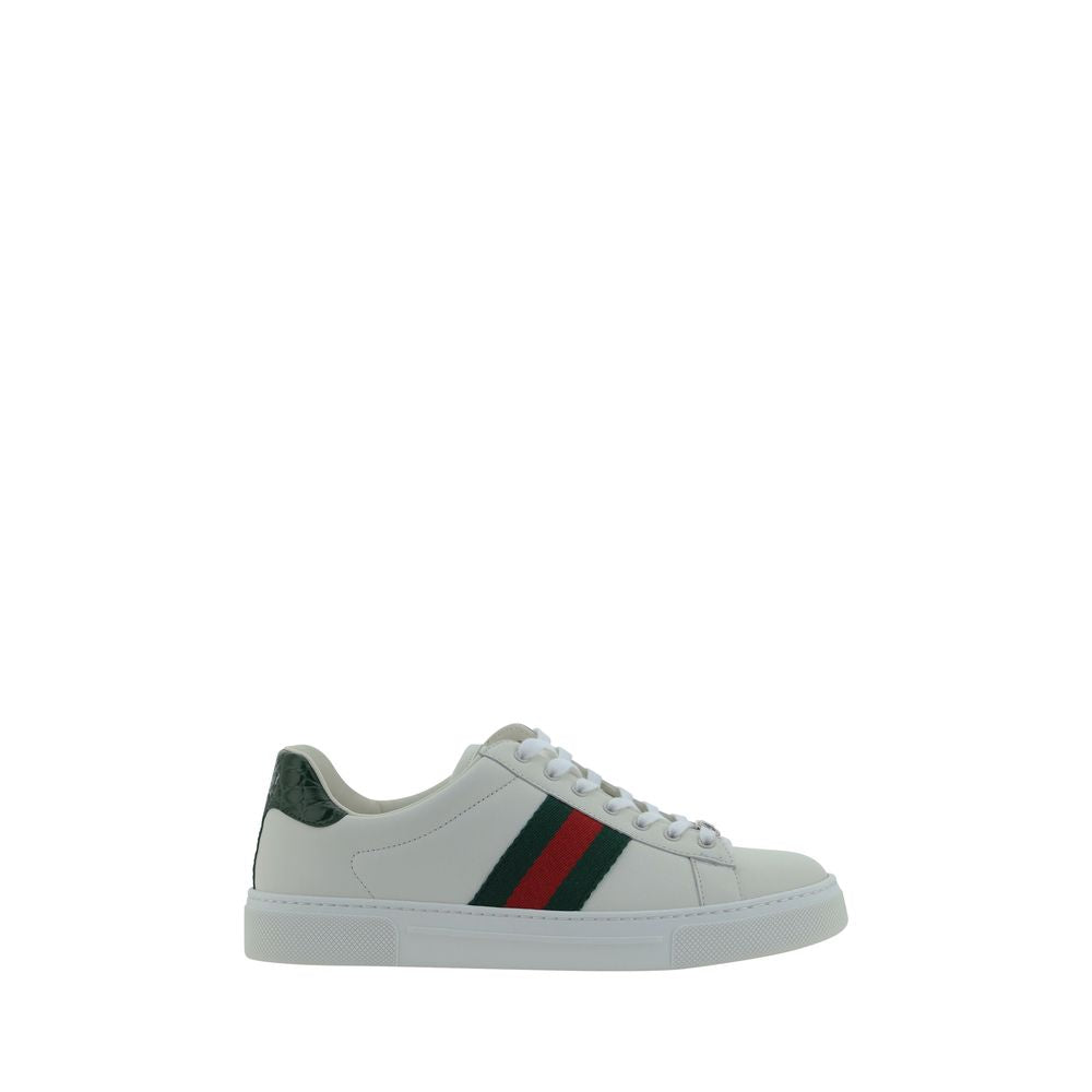 Gucci White Calf Leather Bos Taurus Low Top Sneakers Gucci