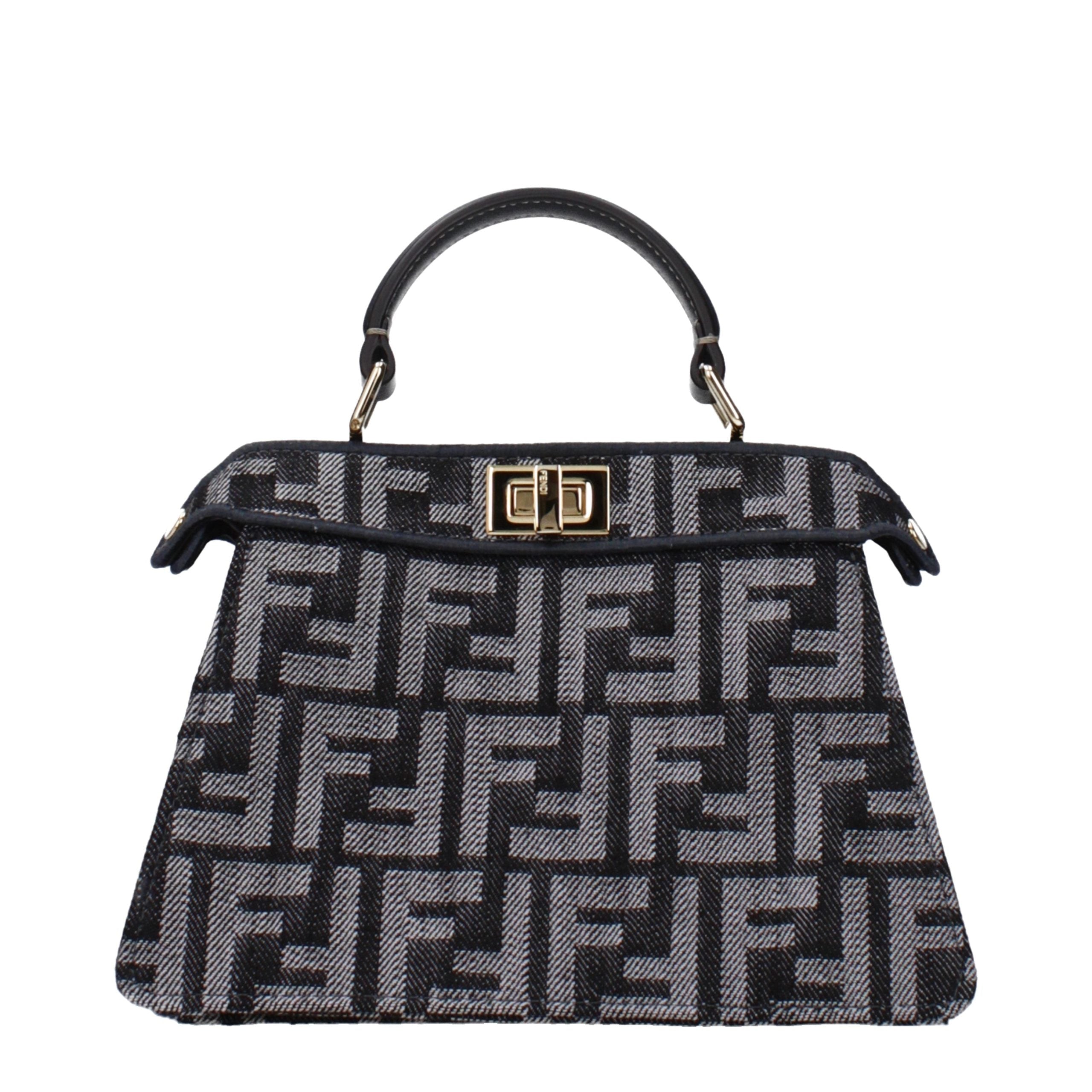 Fendi Black Fabric Handbag Fendi