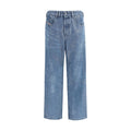 Diesel Blue Cotton Straight-Leg Jeans Diesel