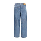 Diesel Blue Cotton Straight-Leg Jeans Diesel