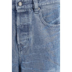 Diesel Blue Cotton Straight-Leg Jeans Diesel
