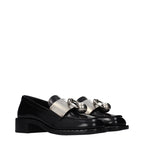 Prada Black Leather Slip-On Loafers Prada