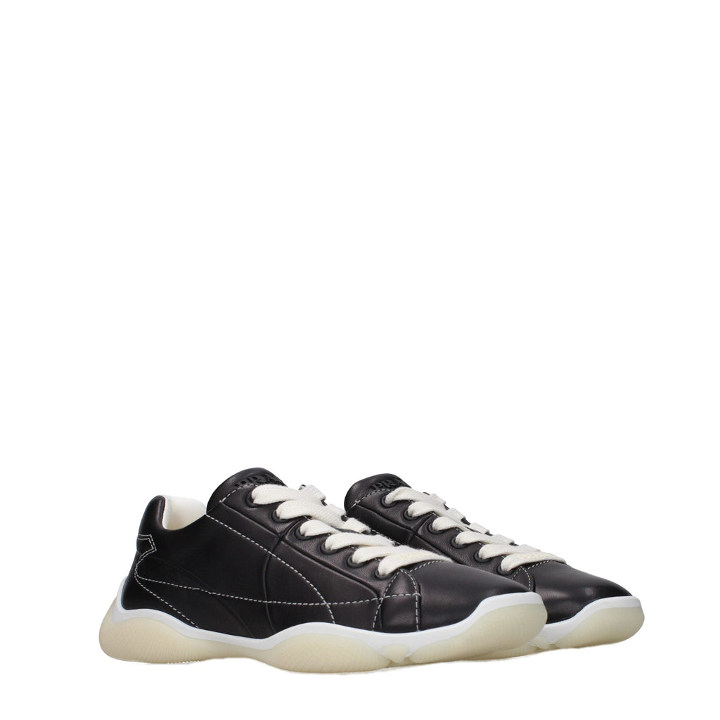 Prada Black Leather Sneakers Prada