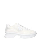 Prada White Fabric Low Top Sneakers Prada