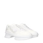 Prada White Fabric Low Top Sneakers Prada