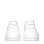 Prada White Fabric Low Top Sneakers Prada