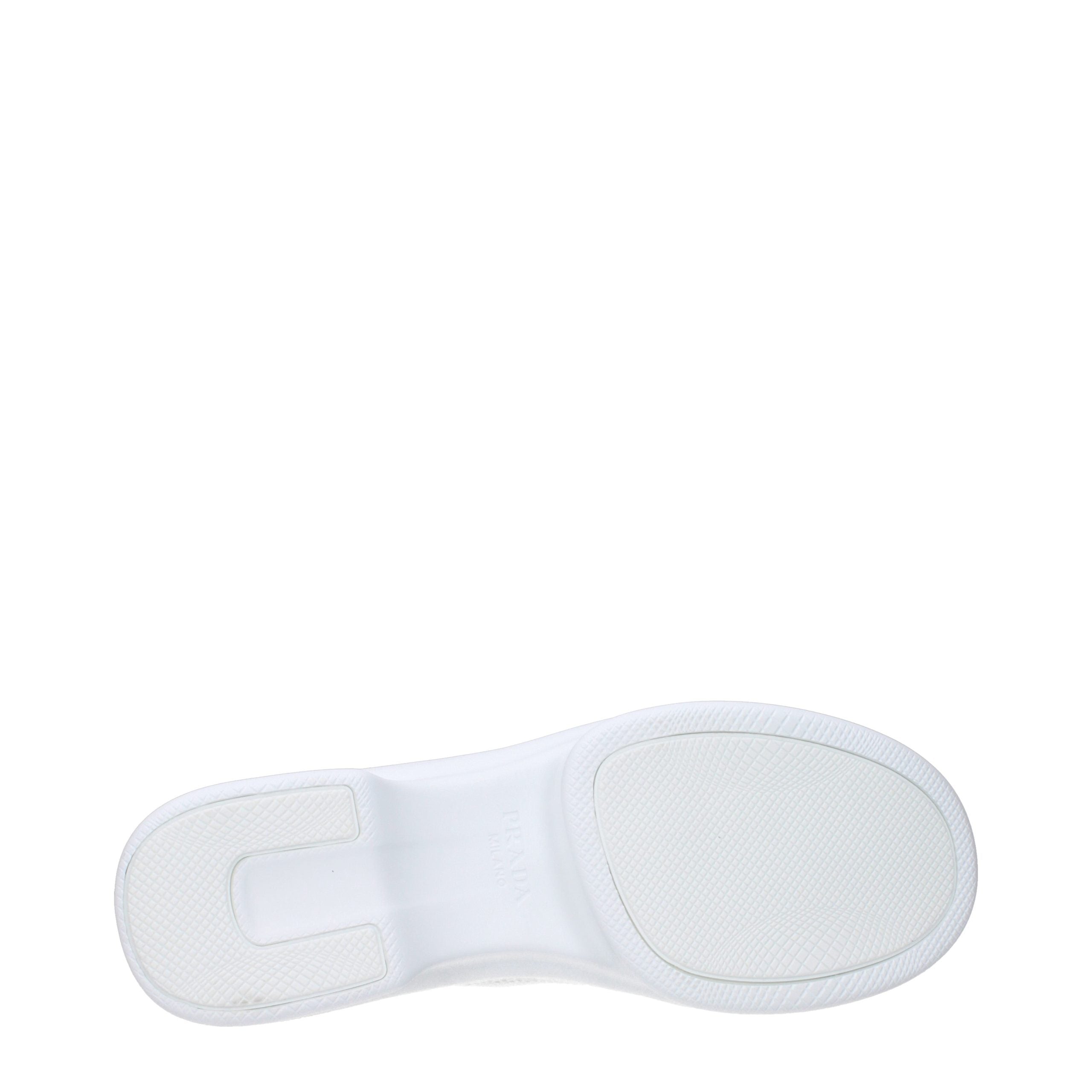 Prada White Fabric Low Top Sneakers Prada