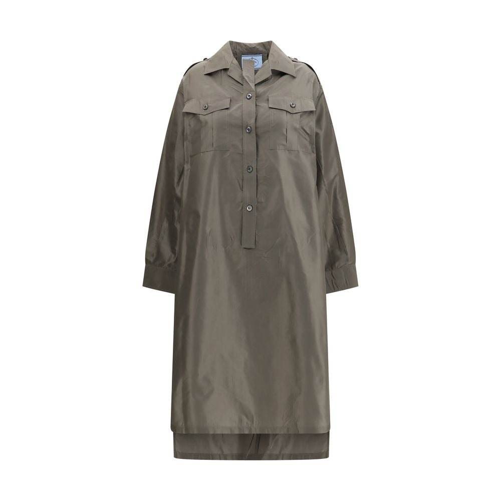 Prada Bicolor Silk Casual Dress Prada