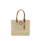 Versace Beige Cotton Shoulder Bag Versace