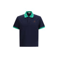 Versace Blue Cotton Polo Shirt Versace