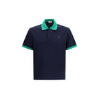 Versace Blue Cotton Polo Shirt Versace