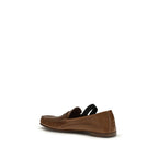 Versace Brown Lamb Ovis Aries Aries Slip-On Loafers Versace
