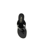 Prada Black Calf Leather Bos Taurus Wedge Sandals Prada