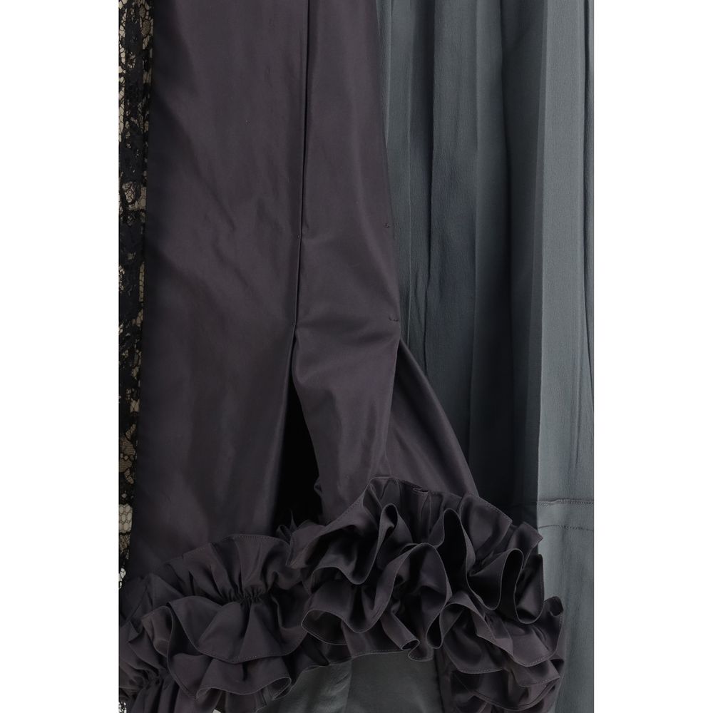 Prada Multicolor Silk Midi Skirt Prada